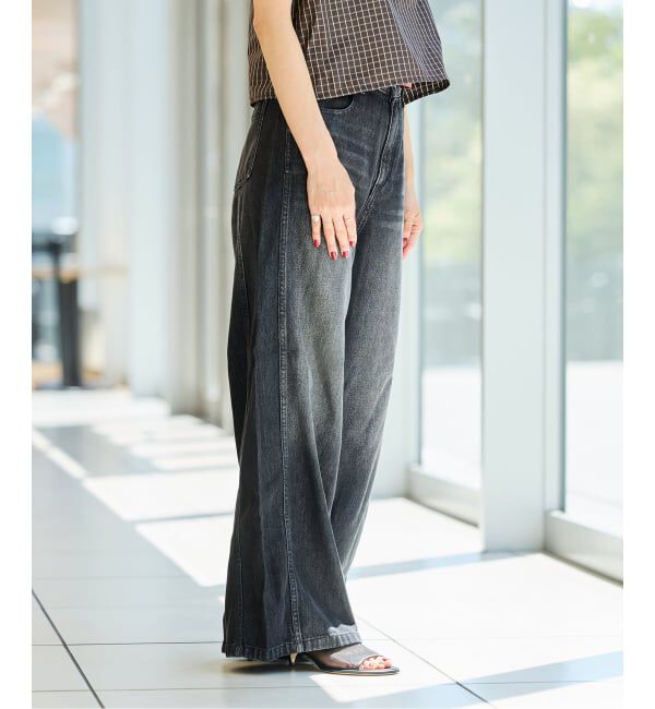 IENA LA BOUCLE「《追加》IENA LA BOUCLE ソフトデニムシルエットパンツ2」|デニム|