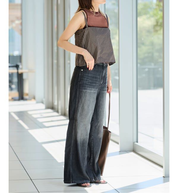 IENA LA BOUCLE「《追加》IENA LA BOUCLE ソフトデニムシルエットパンツ2」|デニム|