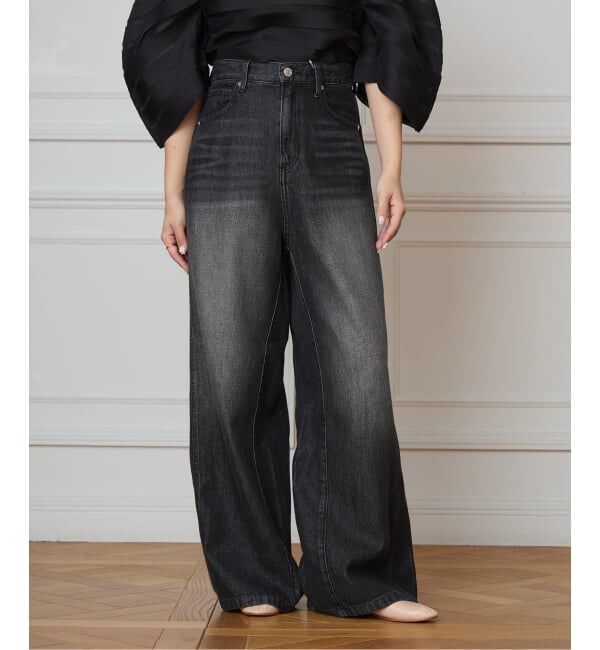 IENA LA BOUCLE「《追加》IENA LA BOUCLE ソフトデニムシルエットパンツ2」|デニム|
