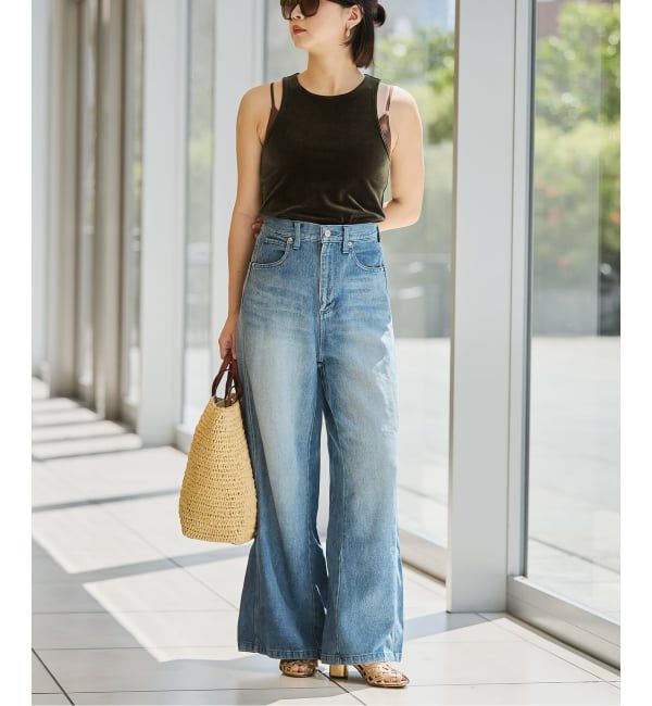 IENA LA BOUCLE「《追加》IENA LA BOUCLE ソフトデニムシルエットパンツ2」|デニム|
