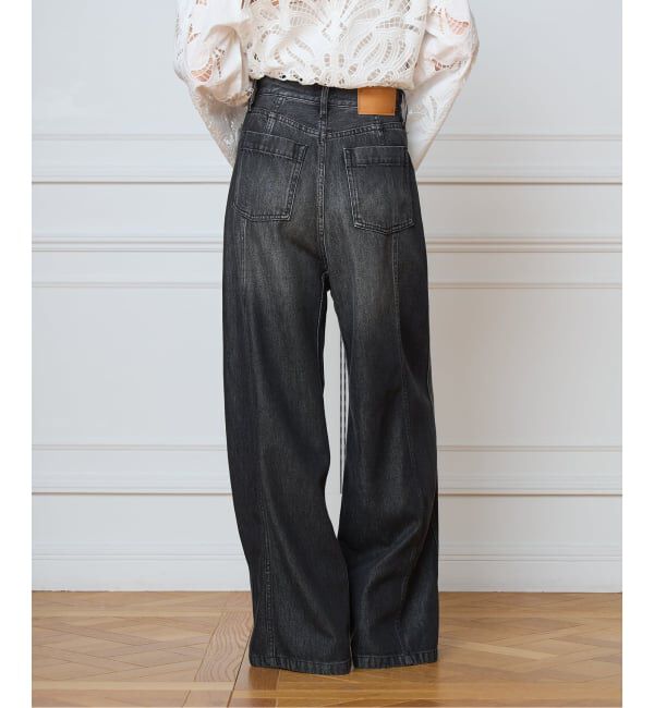 IENA LA BOUCLE「《追加》IENA LA BOUCLE ソフトデニムシルエットパンツ2」|デニム|