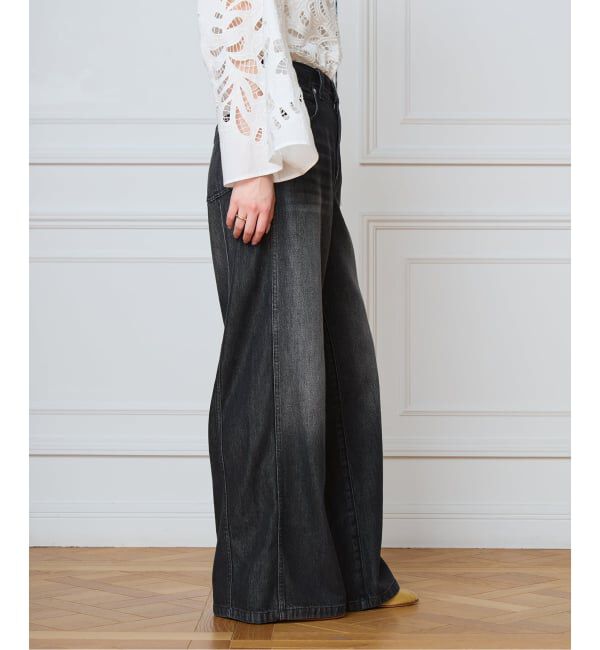 IENA LA BOUCLE「《追加》IENA LA BOUCLE ソフトデニムシルエットパンツ2」|デニム|