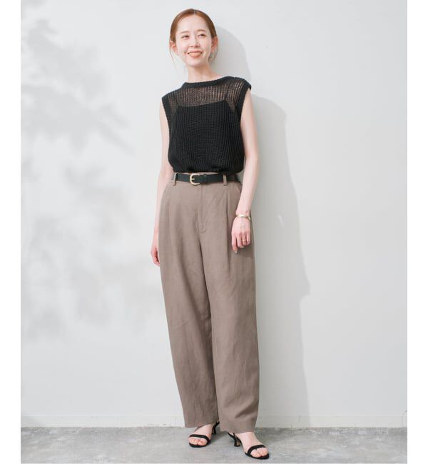 SLOBE IENA「《セットアップ対応可》リネン混パンツ」|その他|
