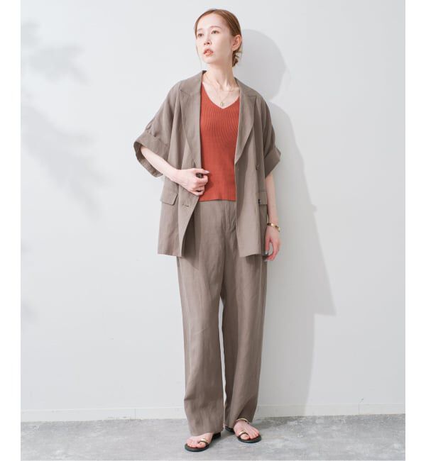 SLOBE IENA「《セットアップ対応可》リネン混パンツ」|その他|