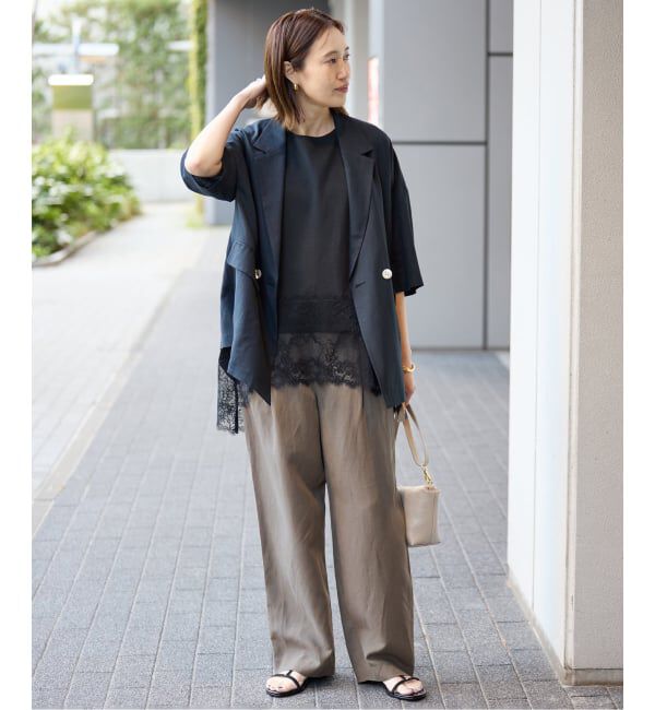 SLOBE IENA「《セットアップ対応可》リネン混パンツ」|その他|