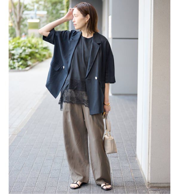 SLOBE IENA「《セットアップ対応可》リネン混パンツ」|その他|