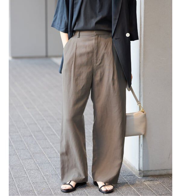 SLOBE IENA「《セットアップ対応可》リネン混パンツ」|その他|