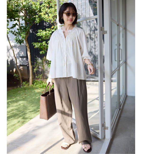 SLOBE IENA「《セットアップ対応可》リネン混パンツ」|その他|