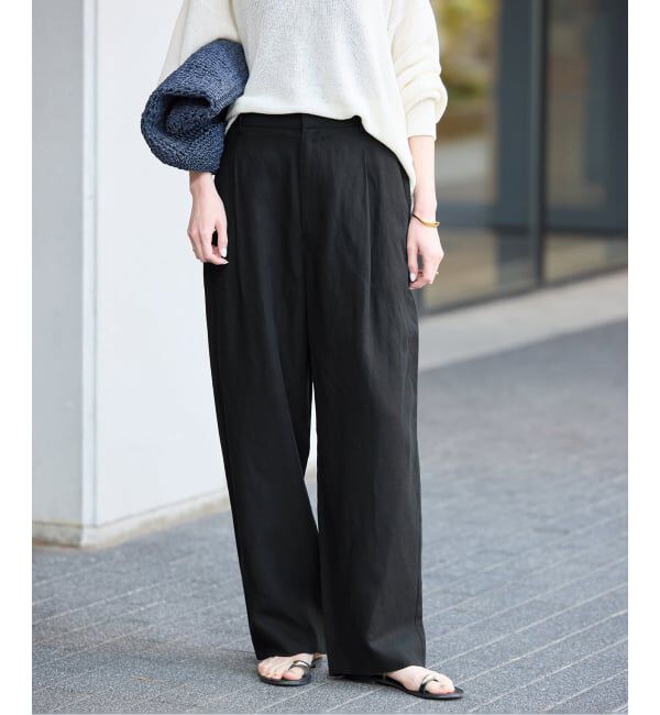 SLOBE IENA「《セットアップ対応可》リネン混パンツ」|その他|