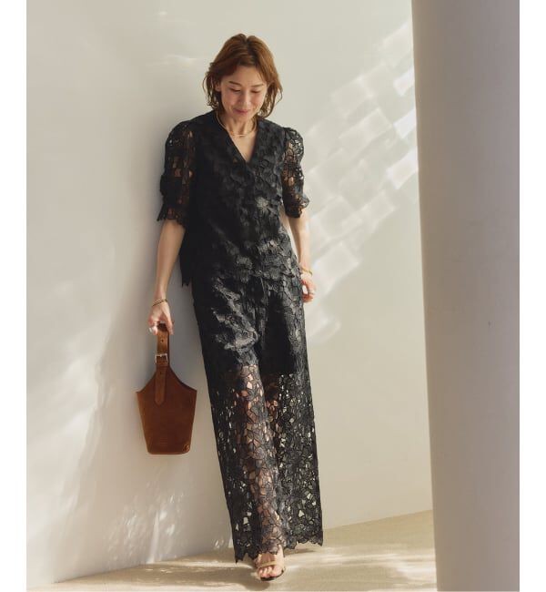 VERMEIL par iena「Cutwork Lace イージーパンツ」|その他|