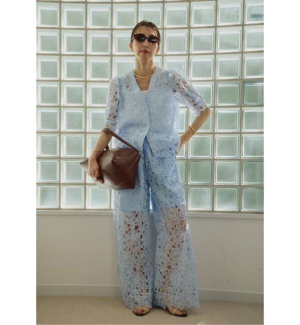 VERMEIL par iena「Cutwork Lace イージーパンツ」|その他|
