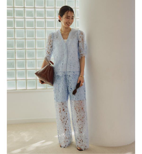 VERMEIL par iena「Cutwork Lace イージーパンツ」|その他|