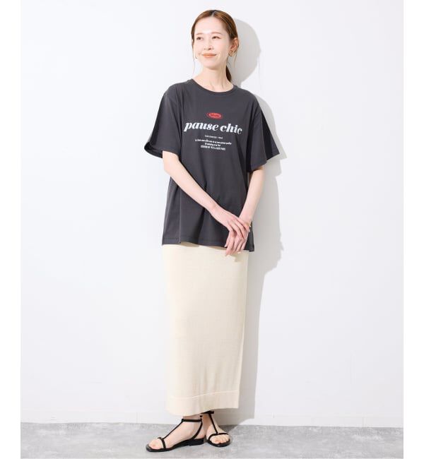 SLOBE IENA「《追加》La Hutte/ラ ユット SLOBE別注 ロゴTシャツ」|Tシャツ・カットソー|