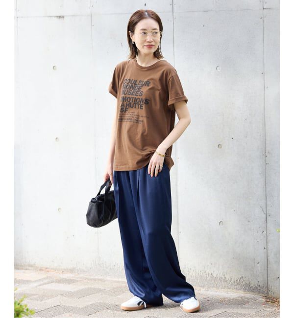 SLOBE IENA「《追加》La Hutte/ラ ユット SLOBE別注 ロゴTシャツ」|Tシャツ・カットソー|