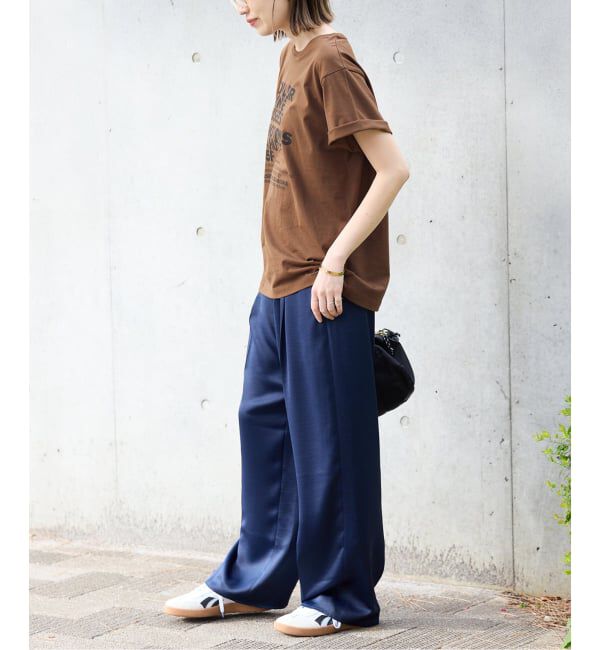 SLOBE IENA「《追加》La Hutte/ラ ユット SLOBE別注 ロゴTシャツ」|Tシャツ・カットソー|