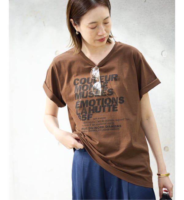 SLOBE IENA「《追加》La Hutte/ラ ユット SLOBE別注 ロゴTシャツ」|Tシャツ・カットソー|