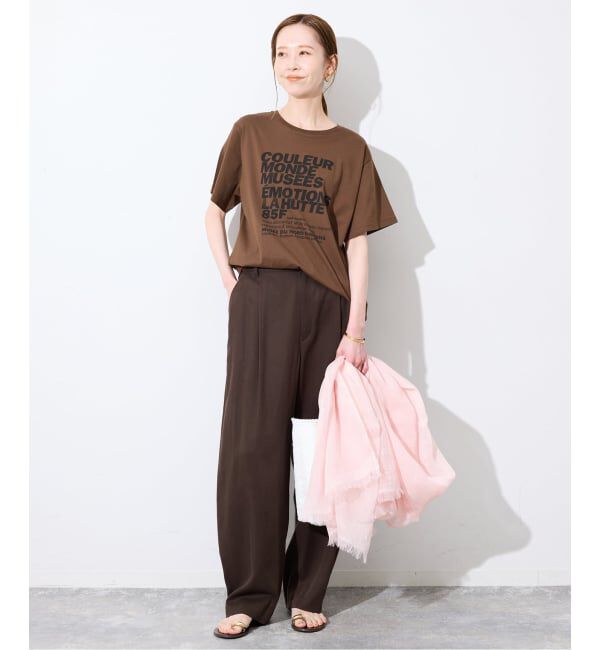 SLOBE IENA「《追加》La Hutte/ラ ユット SLOBE別注 ロゴTシャツ」|Tシャツ・カットソー|
