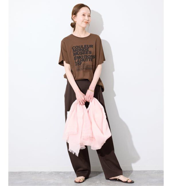 SLOBE IENA「《追加》La Hutte/ラ ユット SLOBE別注 ロゴTシャツ」|Tシャツ・カットソー|
