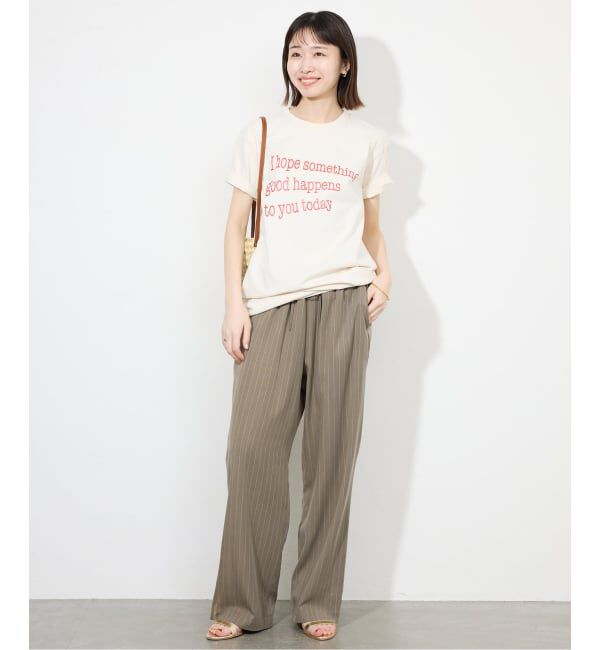 SLOBE IENA「《3サイズ展開/追加2》フィブリルストライプリラックスパンツ」|その他|