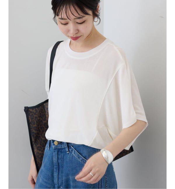 SLOBE IENA「シャイニーコクーンカットソー」|Tシャツ・カットソー|ホワイト