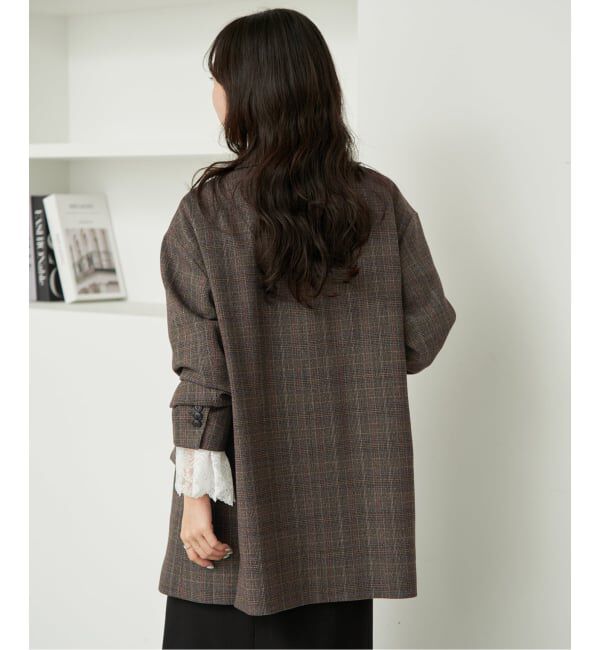 SLOBE IENA「《予約》TR CHECK BIG ジャケット」|テーラードジャケット|