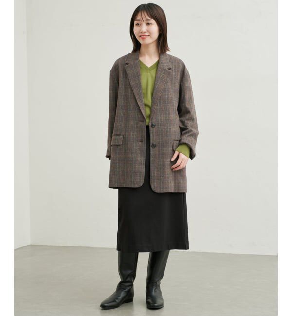 SLOBE IENA「《予約》TR CHECK BIG ジャケット」|テーラードジャケット|