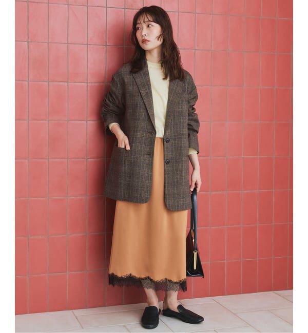 SLOBE IENA「《予約》TR CHECK BIG ジャケット」|テーラードジャケット|