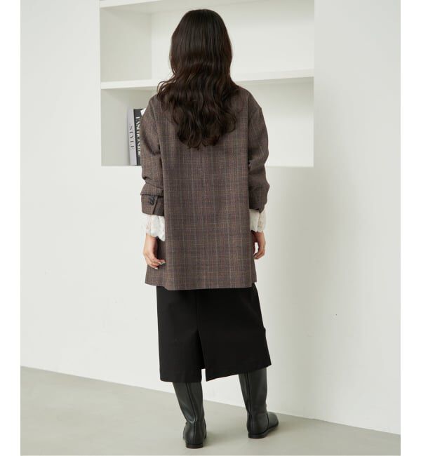 SLOBE IENA「《予約》TR CHECK BIG ジャケット」|テーラードジャケット|