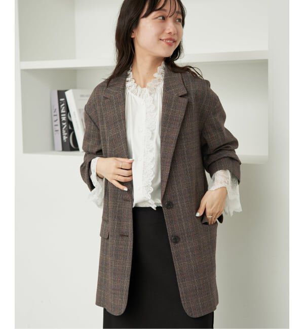 SLOBE IENA「《予約》TR CHECK BIG ジャケット」|テーラードジャケット|