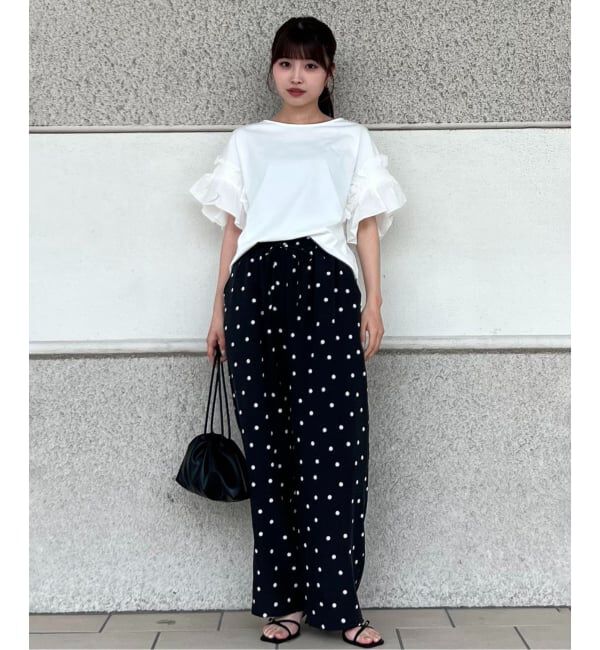 SLOBE IENA「《汗染み防止》フリルスリーブプルオーバー」|Tシャツ・カットソー|
