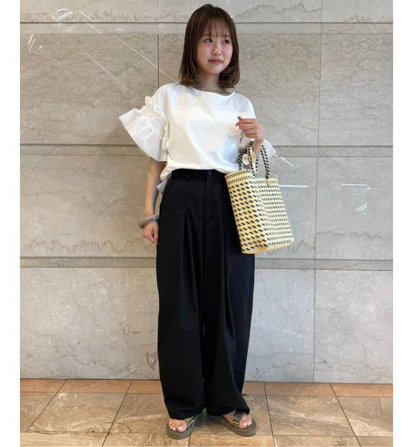 SLOBE IENA「《汗染み防止》フリルスリーブプルオーバー」|Tシャツ・カットソー|