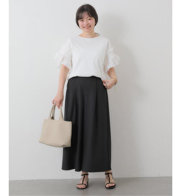 SLOBE IENA「《汗染み防止》フリルスリーブプルオーバー」|Tシャツ・カットソー|