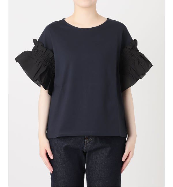 SLOBE IENA「《汗染み防止》フリルスリーブプルオーバー」|Tシャツ・カットソー|