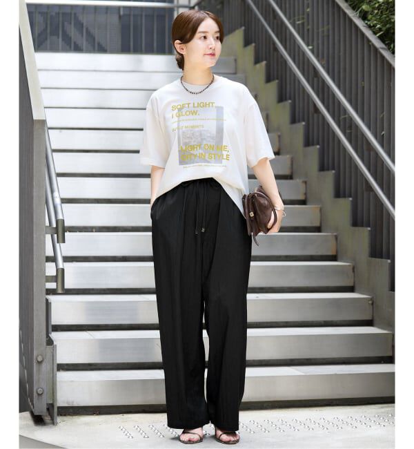 IENA「《接触冷感/UVカット》マットツイルイージーパンツ」|その他|