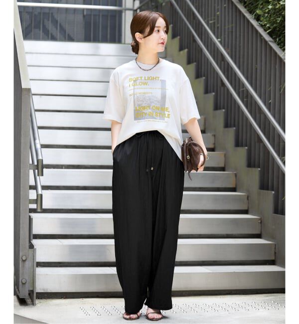 IENA「《接触冷感/UVカット》マットツイルイージーパンツ」|その他|