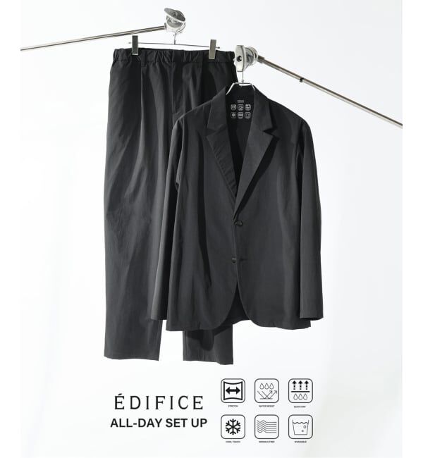 EDIFICE「【EDIFICE ALL-DAY SETUPシリーズ】2点セット ジャケット&パンツ《WEB限定》」|スーツ|ブラック