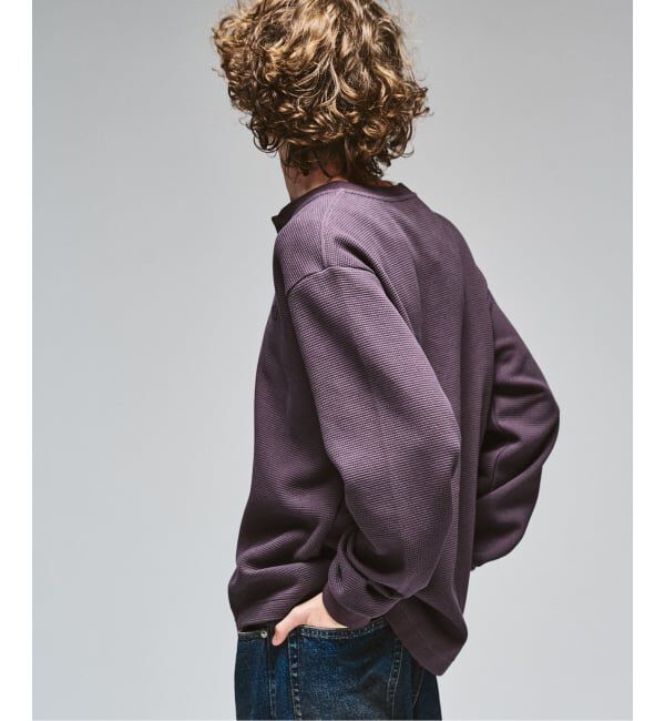 417 EDIFICE「LACOSTE &times; 417 ヘンリーネック ワッフルTシャツ」|Tシャツ・カットソー|