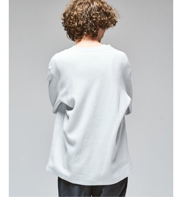 417 EDIFICE「LACOSTE &times; 417 ヘンリーネック ワッフルTシャツ」|Tシャツ・カットソー|