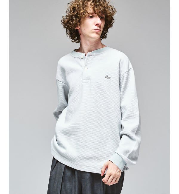 417 EDIFICE「LACOSTE &times; 417 ヘンリーネック ワッフルTシャツ」|Tシャツ・カットソー|