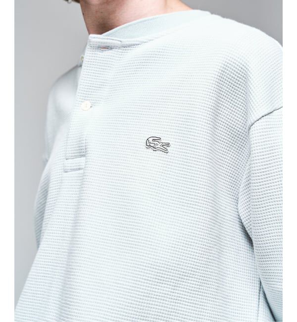 417 EDIFICE「LACOSTE &times; 417 ヘンリーネック ワッフルTシャツ」|Tシャツ・カットソー|