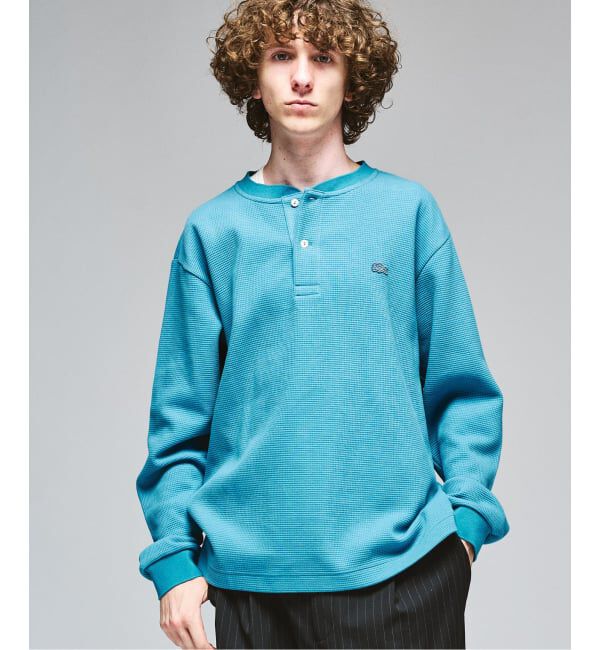 417 EDIFICE「LACOSTE &times; 417 ヘンリーネック ワッフルTシャツ」|Tシャツ・カットソー|