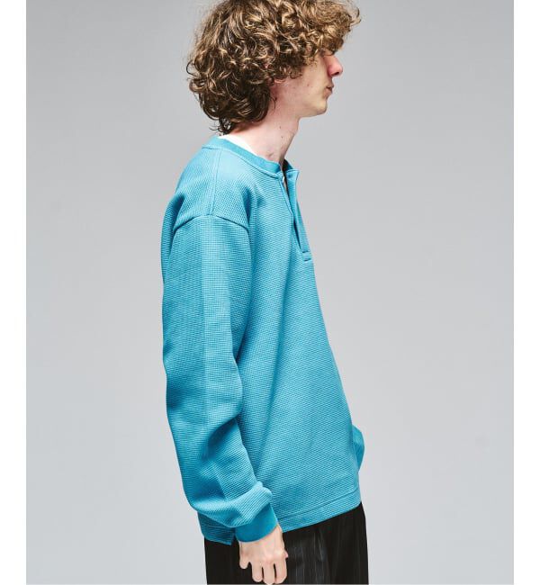 417 EDIFICE「LACOSTE &times; 417 ヘンリーネック ワッフルTシャツ」|Tシャツ・カットソー|