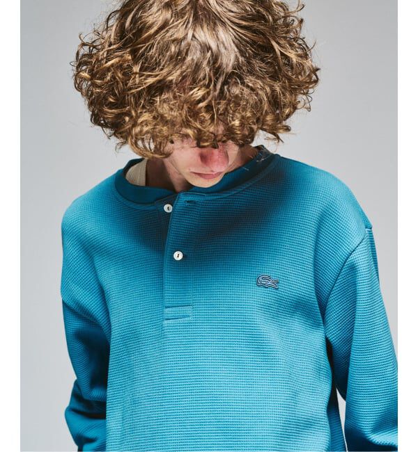 417 EDIFICE「LACOSTE &times; 417 ヘンリーネック ワッフルTシャツ」|Tシャツ・カットソー|