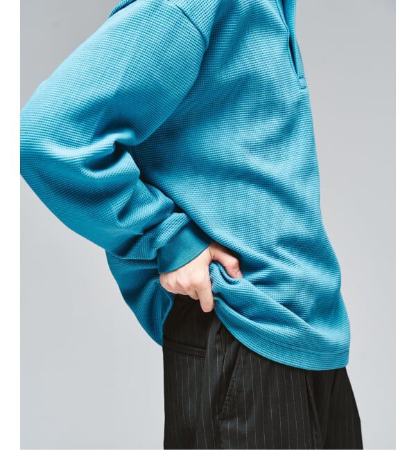 417 EDIFICE「LACOSTE &times; 417 ヘンリーネック ワッフルTシャツ」|Tシャツ・カットソー|