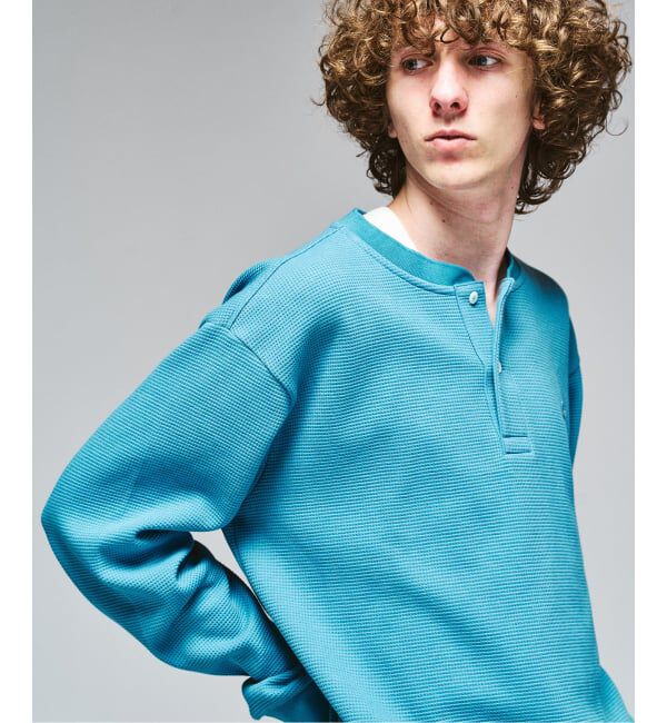 417 EDIFICE「LACOSTE &times; 417 ヘンリーネック ワッフルTシャツ」|Tシャツ・カットソー|