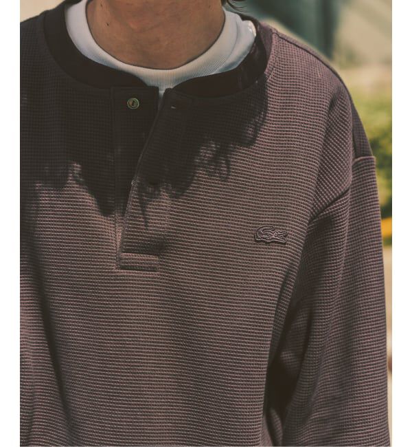417 EDIFICE「LACOSTE &times; 417 ヘンリーネック ワッフルTシャツ」|Tシャツ・カットソー|