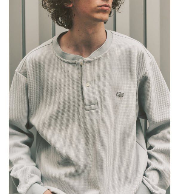 417 EDIFICE「LACOSTE &times; 417 ヘンリーネック ワッフルTシャツ」|Tシャツ・カットソー|