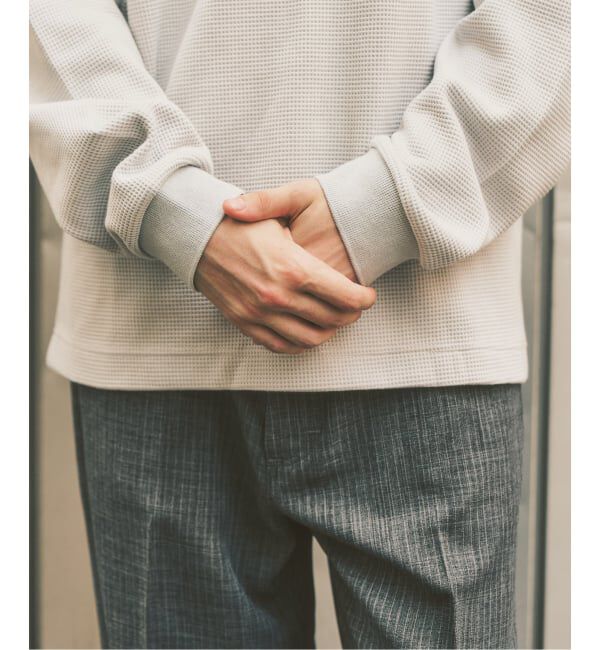417 EDIFICE「LACOSTE &times; 417 ヘンリーネック ワッフルTシャツ」|Tシャツ・カットソー|