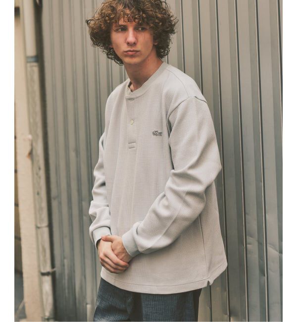 417 EDIFICE「LACOSTE &times; 417 ヘンリーネック ワッフルTシャツ」|Tシャツ・カットソー|