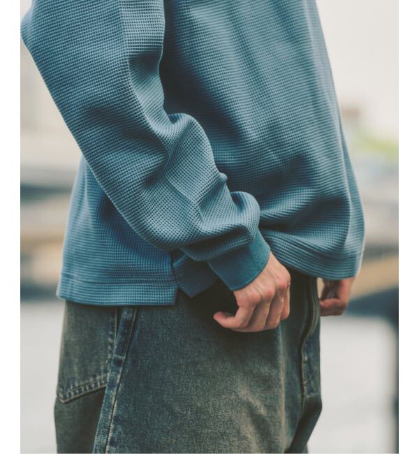 417 EDIFICE「LACOSTE &times; 417 ヘンリーネック ワッフルTシャツ」|Tシャツ・カットソー|